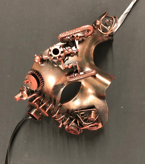 Silver Steampunk Phantom Mask Cyborg Burning Man Mask - Etsy