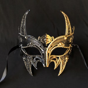 Luxury Metal Venetian Masquerade Mask Gold And Black