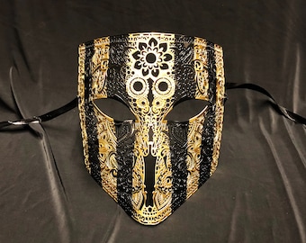 Máscara Negra Para Hombre De Baile De Máscaras – Clásica Con Cintas Ajustables, Ligera Y Cómoda Para Carnaval Y Halloween