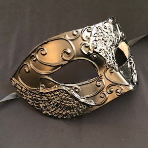 Dark Angle Masquerade Mask Black