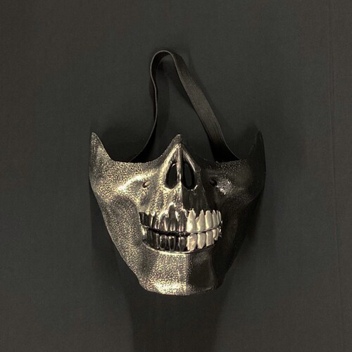 Zombie Mask Half Skull Face Mask Etsy