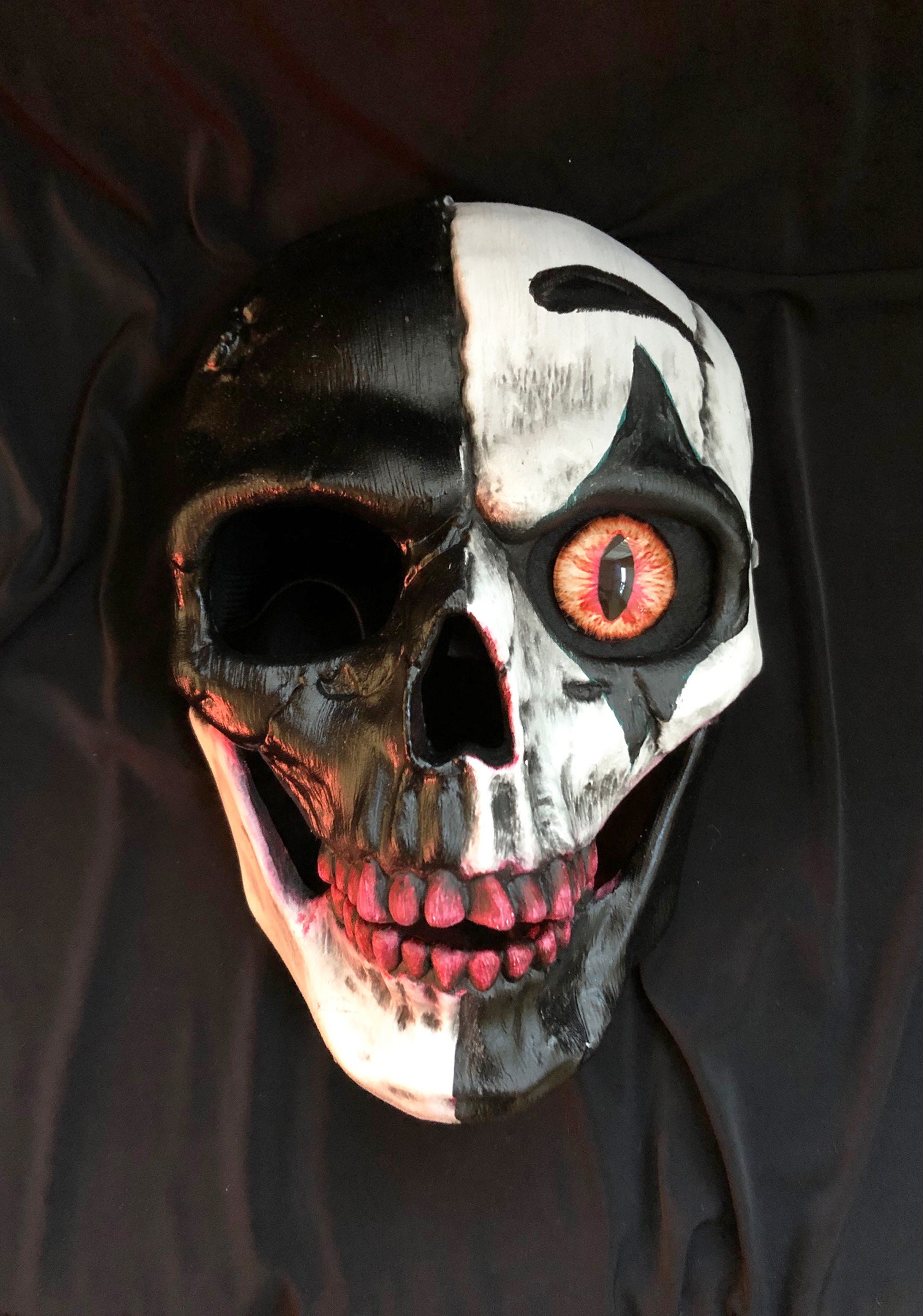 Máscara De Calavera Con Mandíbula Móvil Y Sombrero De Copa – Diseño Realista De Cerebro Y Sangre, Látex Suave, Ideal Para Halloween Y Fiestas De Terror