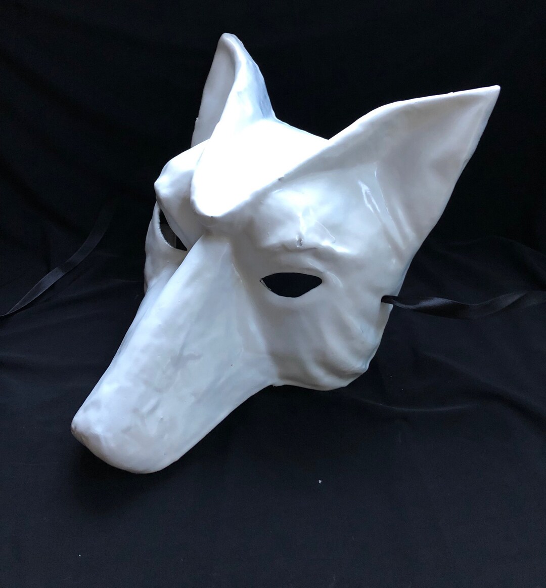 Paintable Wolf Mask Paper Mache DIY Animal Mask - Etsy