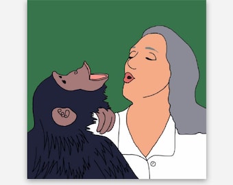 Jane Goodall Sticker Women's History Animal Decal