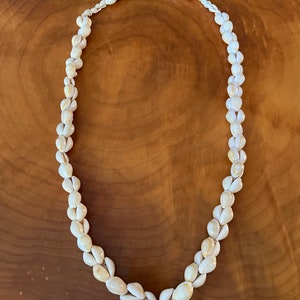 Vintage kauri-schelpketting 17-inch lange schelpketting zonder sluiting