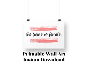 Printable Future is Female Feminist Wall Art