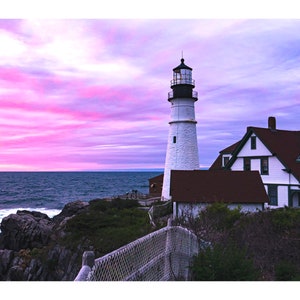 Portland Head Light At Sunrise | Lighthouse Photo Print | Fine Art Photograph