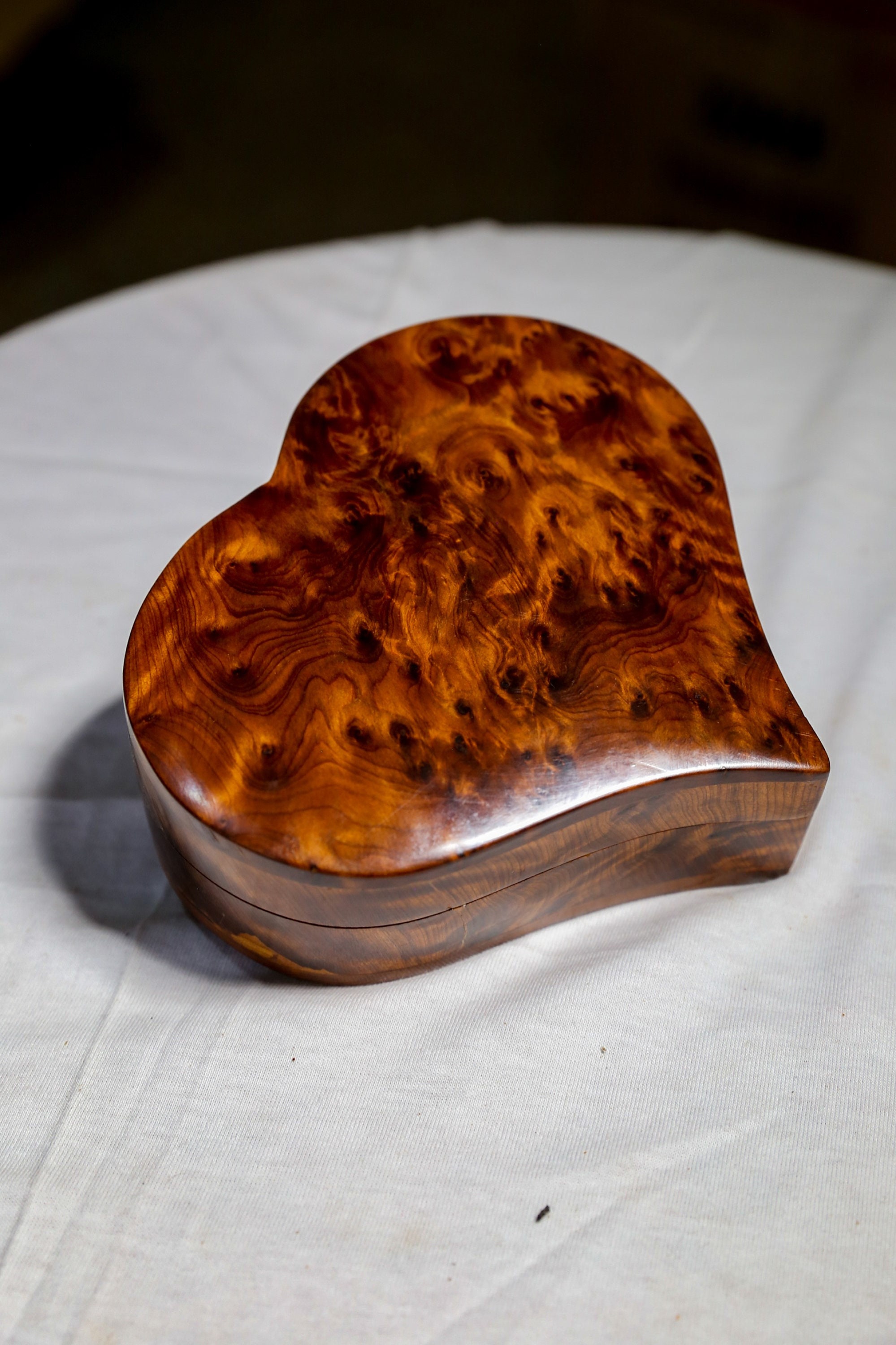 Cuillère en bois personnalisée, décoration coeur dessiné à la main - Bois -  itouitou