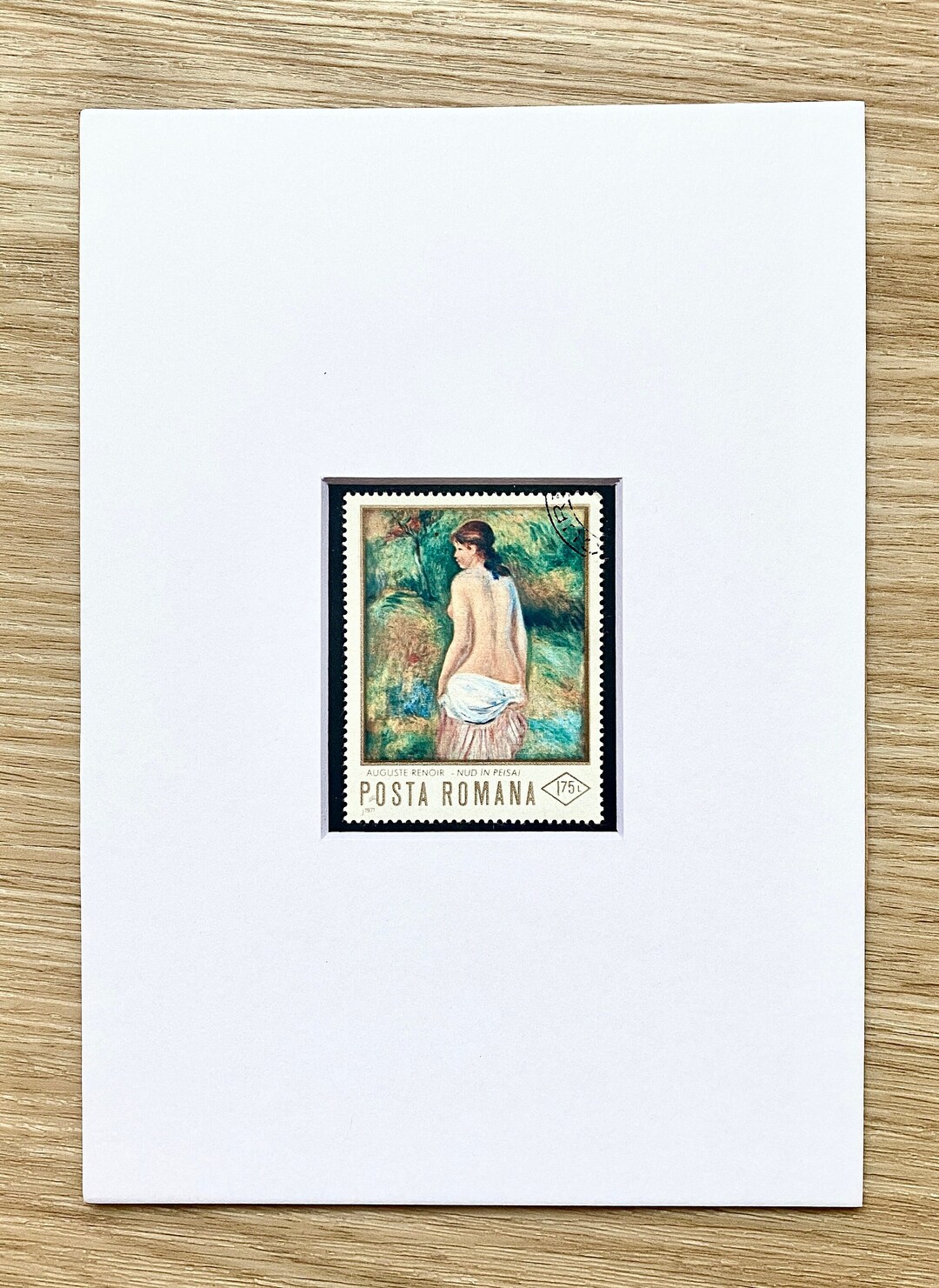 Vintage nude in Landscape Pierre Auguste Renoir 1970s Romania Vintage