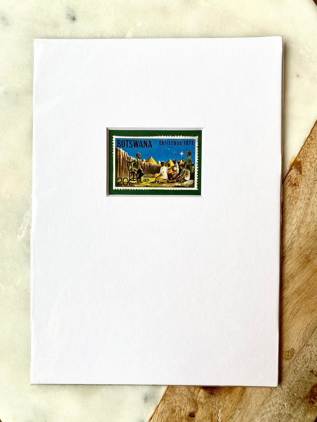 1973 Botswana Kgotla Tribal Meeting Postage Stamp Custom Matted - Etsy