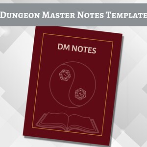 Dungeon Master Notes Template