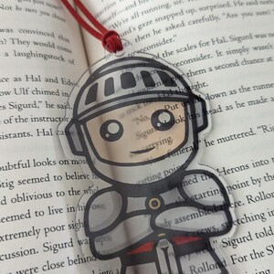 Acrylic Knight Semitransparent Bookmark