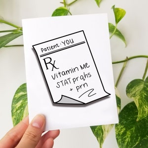 Vitamin Me Rx PR | Funny Medical Greeting Card, Naughty Valentine&#39;s Day Card, Prescription for You, Perfect for Doctors, Nurses, Pharmacists