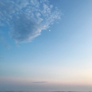 Blue + moon, Montauk NY - 8x10 print, 11x14 frame with mat