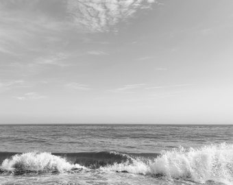 Every wave in black & white, Montauk NY - 8x10 print 11x14 frame with mat