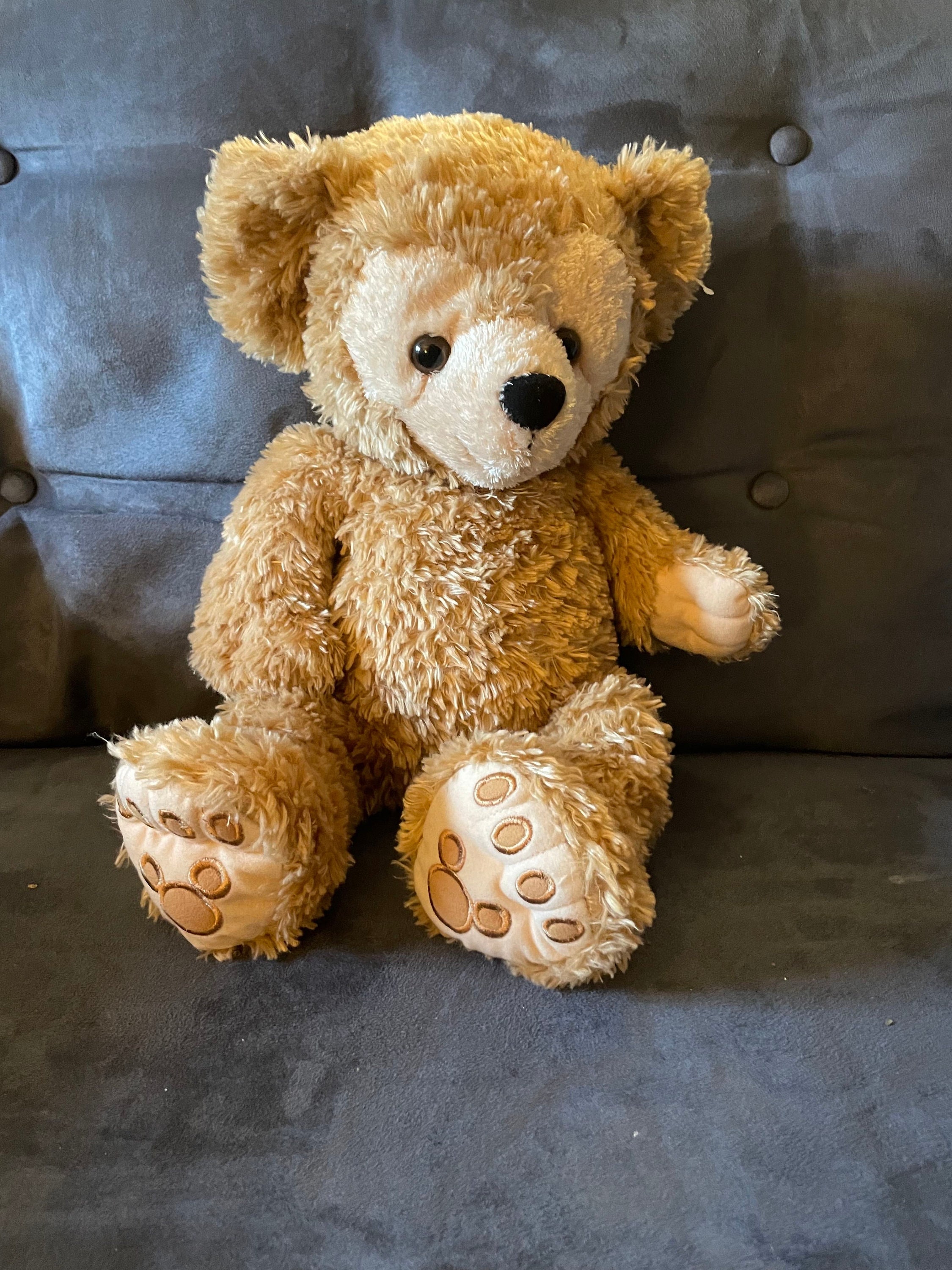 Rare 17” Disney Park Pre Duffy Hidden Mickey Creme Teddy Bear