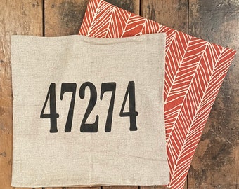 Plain Zip Code Pillowcase