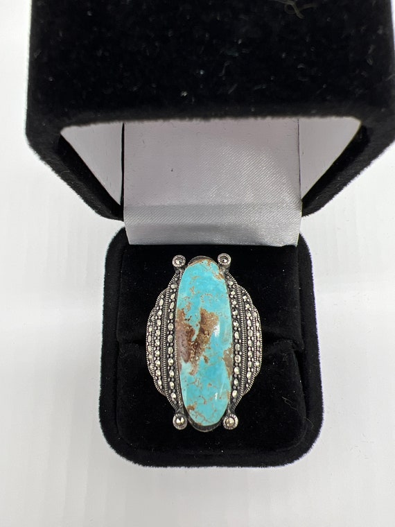 Vintage Sterling and genuine Turquoise Ring