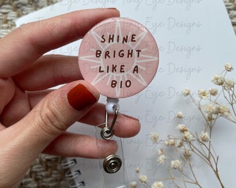 Shine Bright Bio Badge Reel | Optometry ID Holder