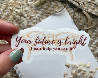 Future is Bright Glasses Sticker - Optometry Gift