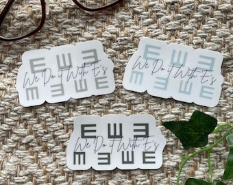 tumbling e eye chart etsy