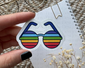Pride Sunglasses Sticker, Optometry Gift, Laptop Decal