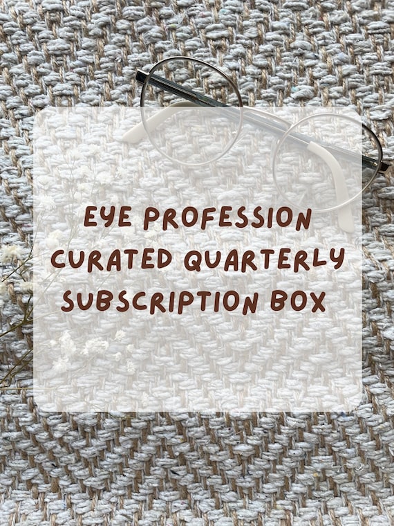 Eye profession subscription box curated Optometry optician technician school ophthalmology vision therapy certified assistant gift box