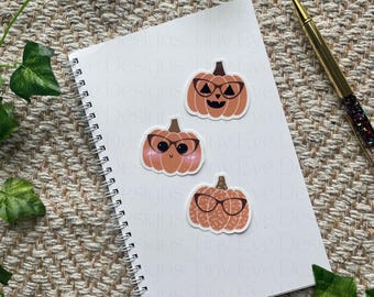 Cute Pumpkin Stickers Bundle Optometry Gift ideas Student Optometry Ophthalmology Optician Technician Graduate Vinyl Laminated Laptop