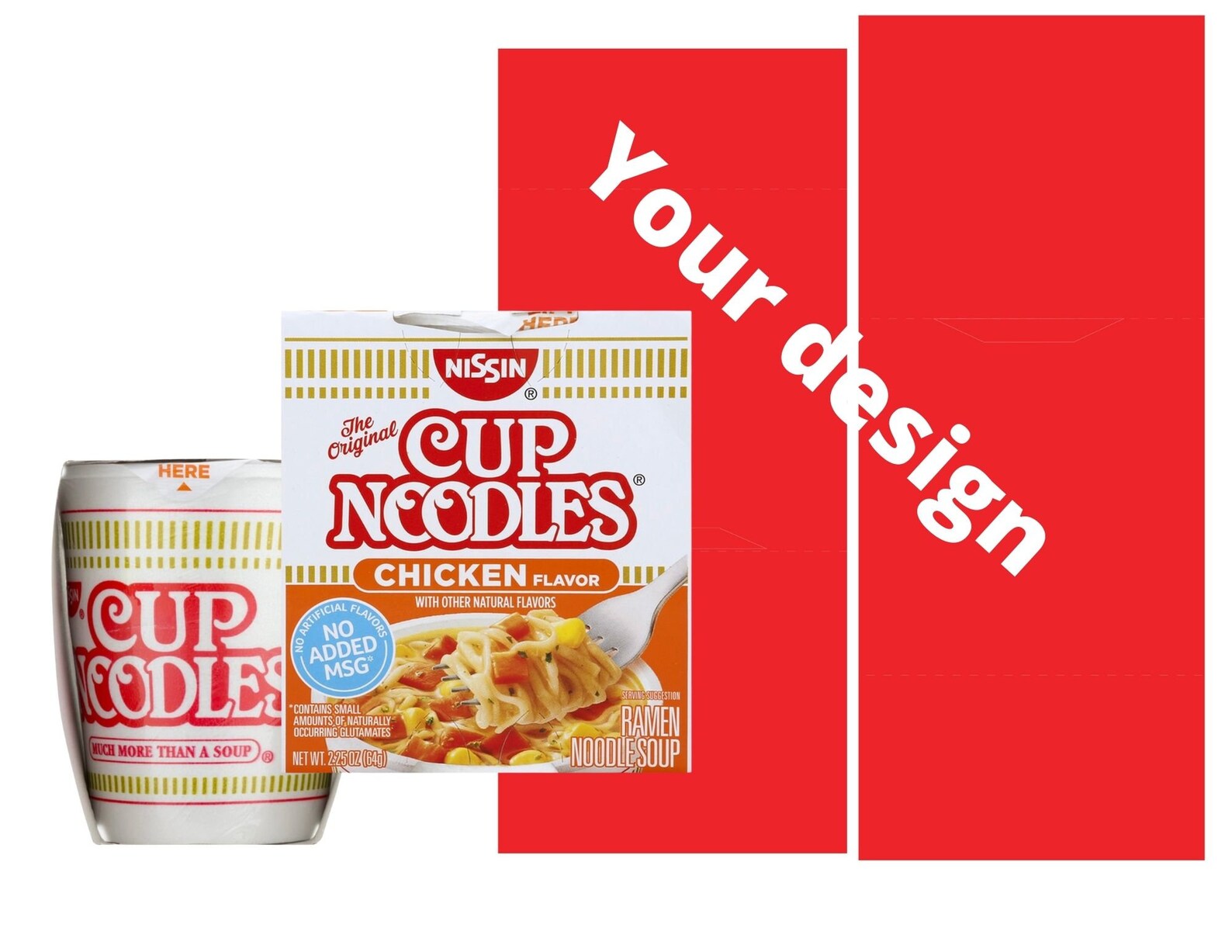 Noodles Cup Box Template, Blank Noodles Cup Box, SVG, PDF, Custom