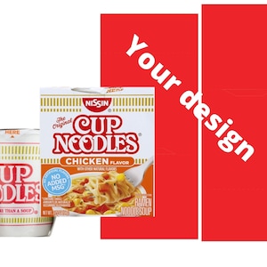 Noodles Cup Box Template, Blank Noodles Cup Box, SVG, PDF, Custom Noodles Box, Noodles Box Template