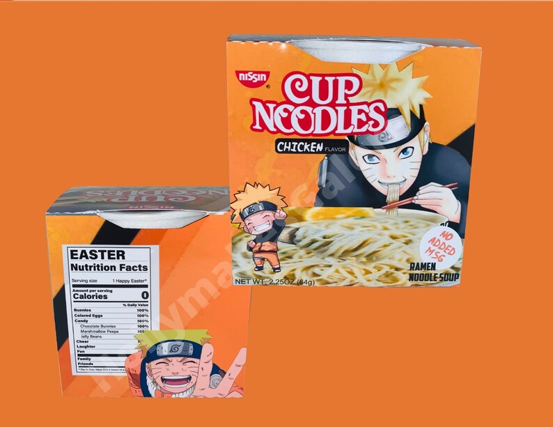 Naruto Noodle Box Template Naruto SVG Noodles Cup Cup Etsy Italia
