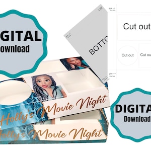 Instant Download SVG Movie Tray, SVG Snack tray, Movie Tray Template, Old Movie Tray,PDF