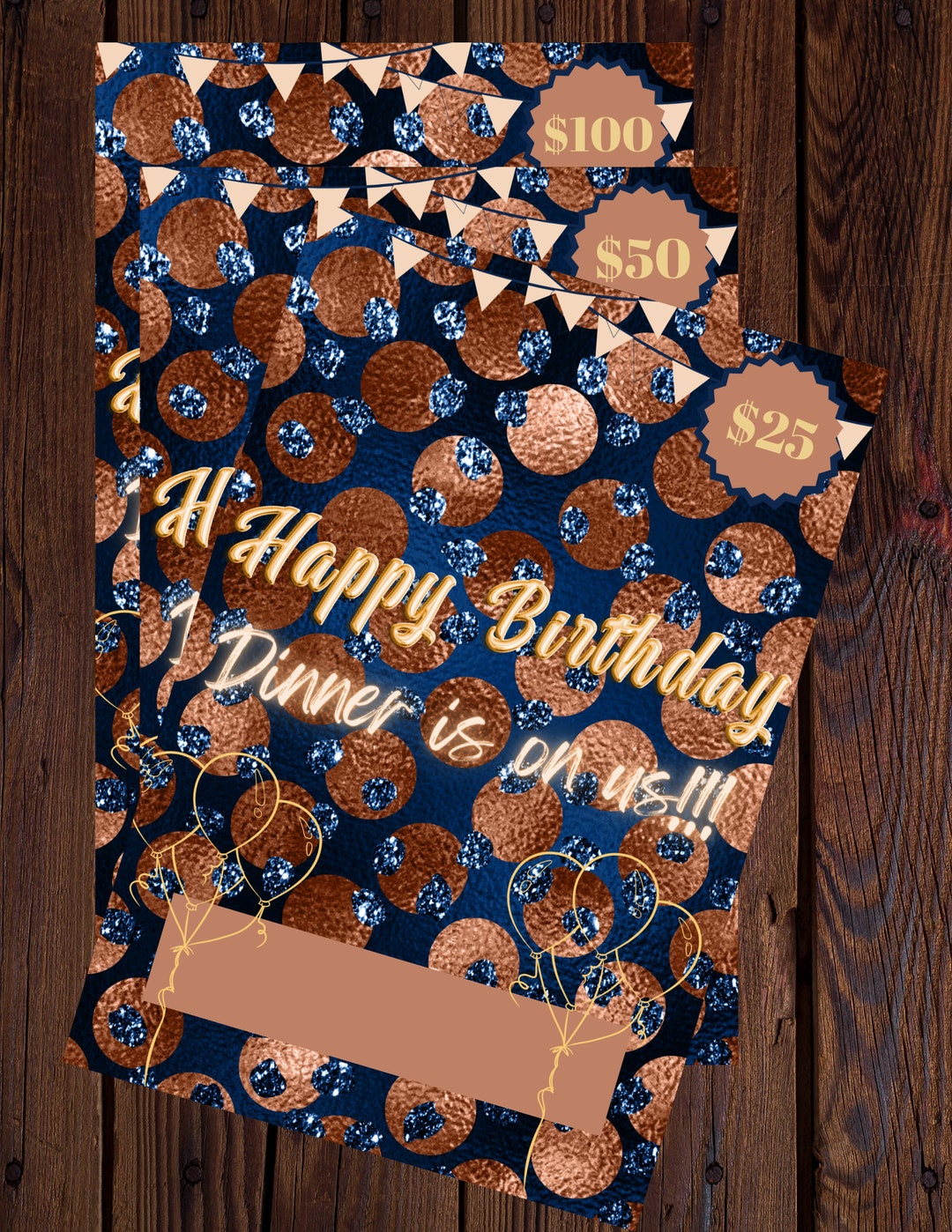 Printable Happy Birthday Money Card Gift Card - Etsy