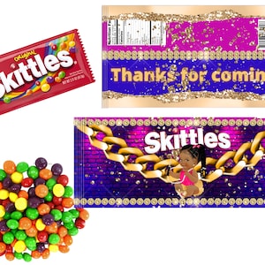 Hip Hop Candy Wrapper, Candy Rainbow Wrapper, Candy Template, HipHop Party Candy Wrapper