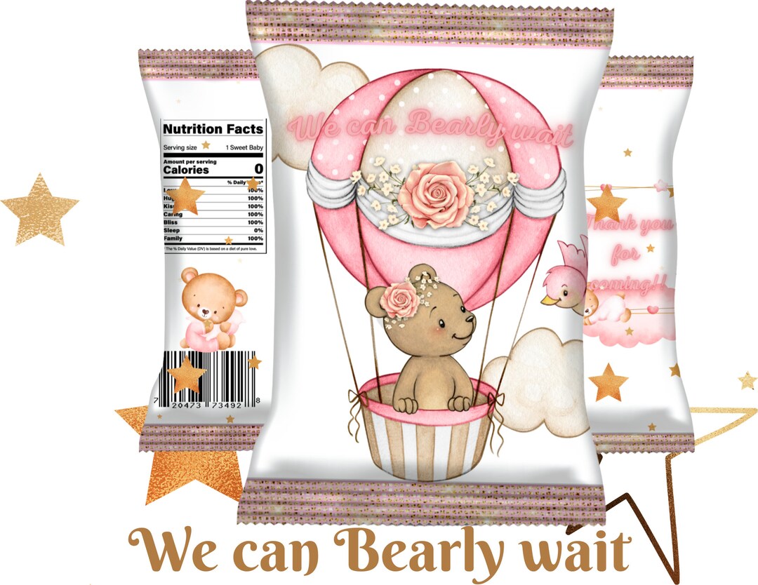 Wrapper Girl We Can Bearly Wait Chip Bag Wrapper, Girl Template - Etsy