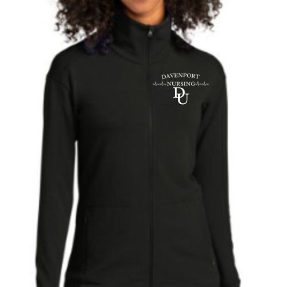 Women s Davenport University DU Nursing Fleece Scrub Jacket Etsy