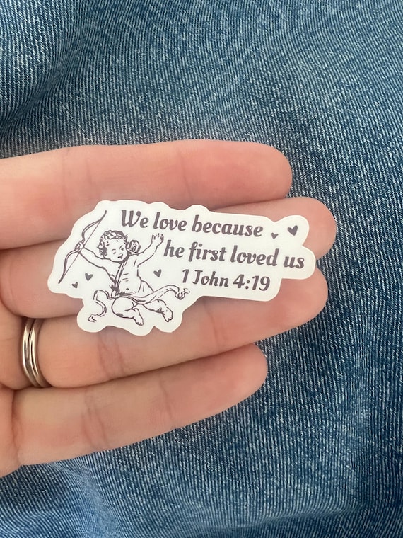 Angel Cherub Bible Verse Sticker | Scripture | Vintage Aesthetic Christian Gift for Her