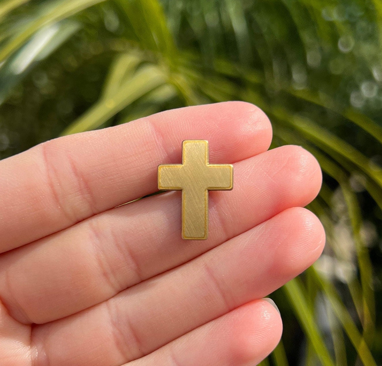 Matte Gold Cross Pin, Christian Lapel Pin, Christian Brooch, Faith Pin,  Christian Modern, Christian Minimalist, Religious Gift, Baptism