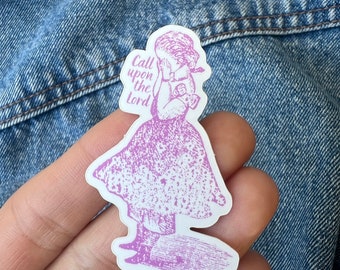 Call Upon the Lord Sticker | Vintage Aesthetic | Bible Journal Stickers | Christian Faith Gift for Her