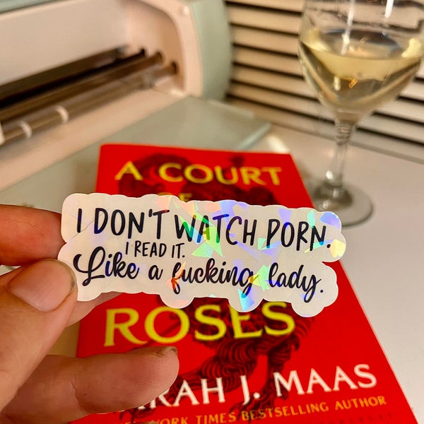 I don't watch Porn Sticker, Smut Sticker, Kindle Sticker, Book Club, Laptop Sticker, von Bluedogstickerco
