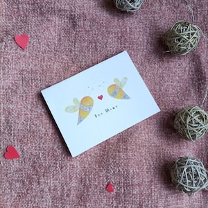 Tarjeta de San Valentín de la mina de abejas