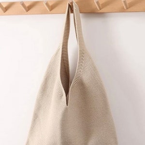 Woolen Knitted Handbag | Handmade Crochet Braid | Korean | Chic | Autumn And Winter Shoulder Bags | Tote Bags for Women | Cute Knit | Girls
