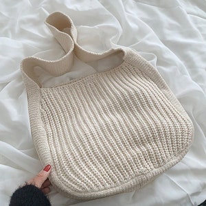 Crochet Crossbody Bag Cute Tote Bag Knitted Bag Women's Bag Girl's Back ...