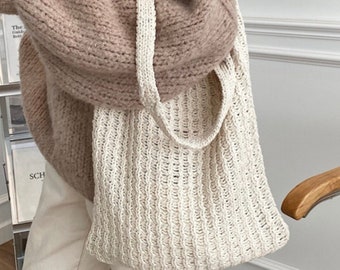 Crochet Tote Bag | Knitted Shoulder Bag | Cute Boho Bag | Tote Bag for Women | Girl's Bag | Crossbody Bag | Crochet Purse | Crochet Handbag