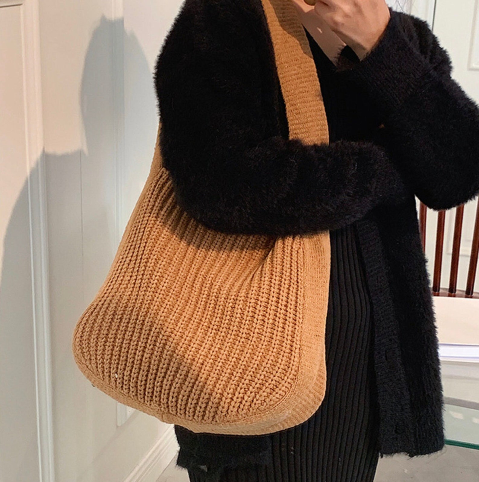 Crochet Crossbody Bag Cute Tote Bag Knitted Bag - Etsy