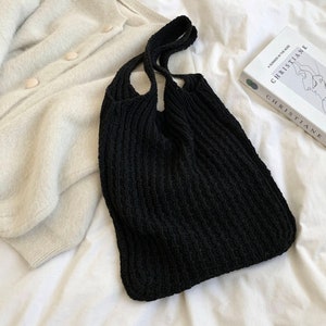 Crochet Tote Bag Knitted Shoulder Bag Cute Boho Bag Tote - Etsy