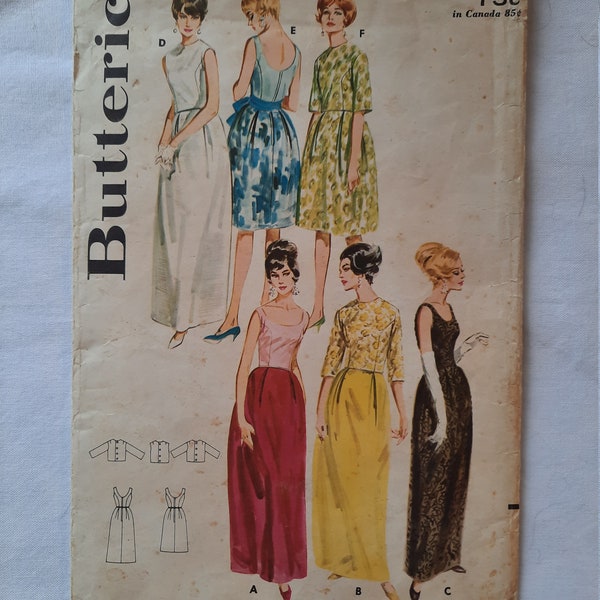 Rare, Vintage Butterick Pattern 2905. Misses' Evening Ensemble. Size 12, Uncut and Factory Folded.