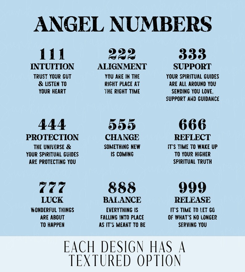 Angel Number SVG Files for Shirts Angel Svg Spiritual Svg Sublimation ...