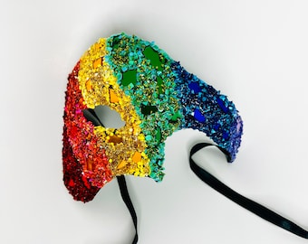 Rainbow Makara Mirror Mask Phantom of the opera