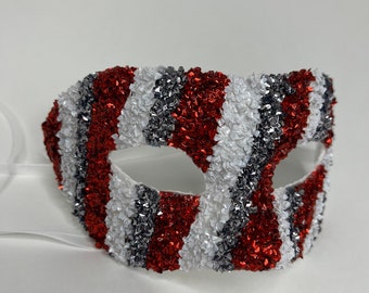 Candy cane Christmas mask
